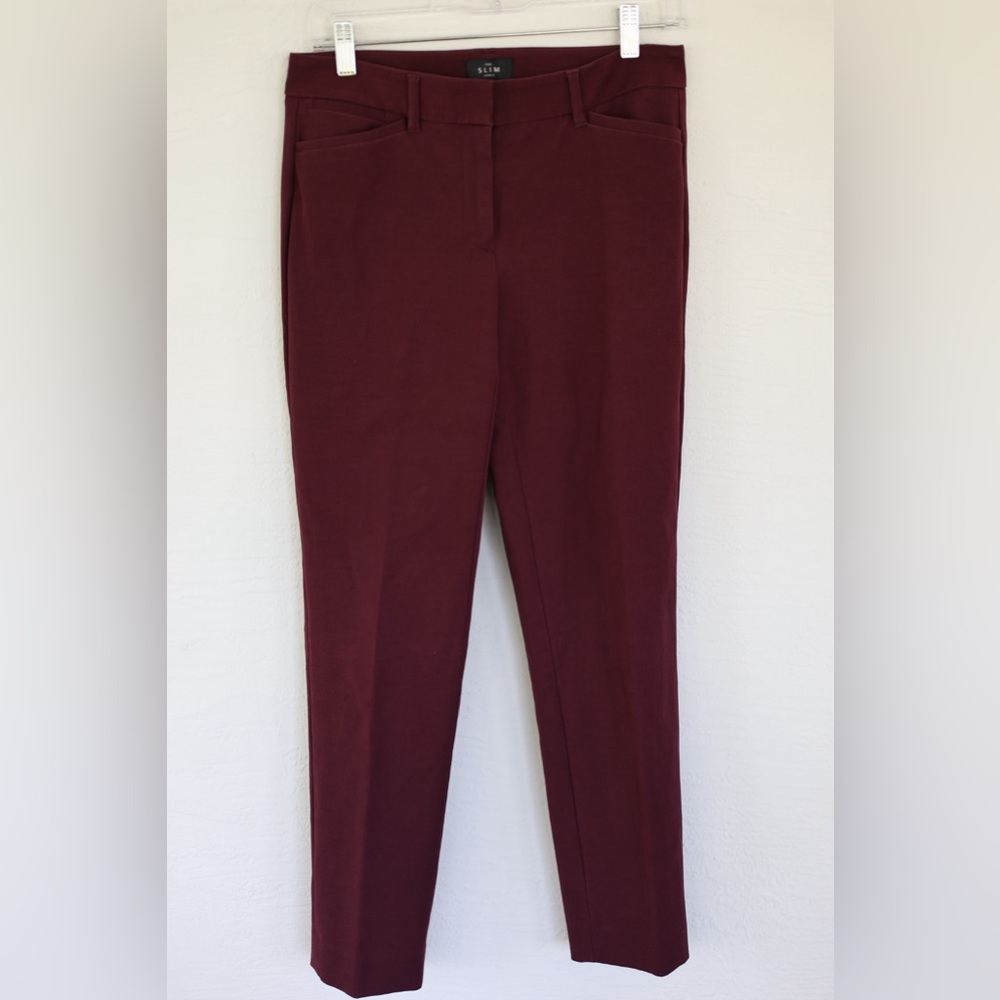 Whbm, Comfort stretch slim ankle pants, port, 2 regular
